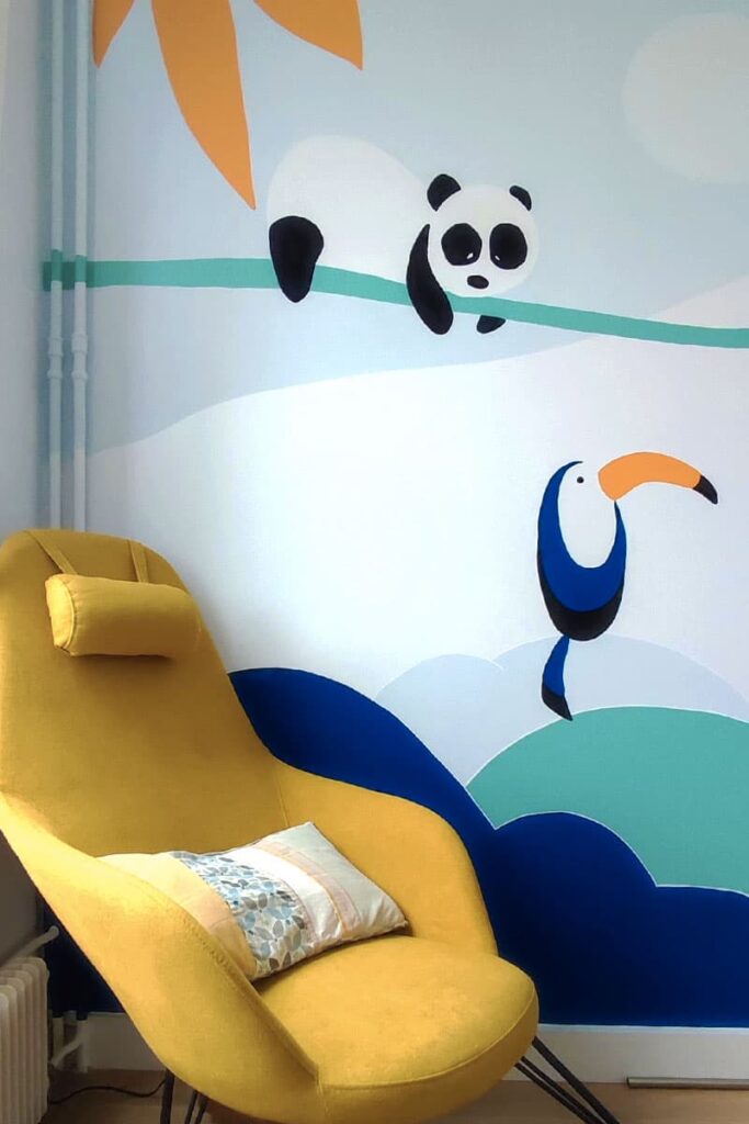 Décoration Murale pour Chambre de Bébé : une fresque murale à Paris 11ème