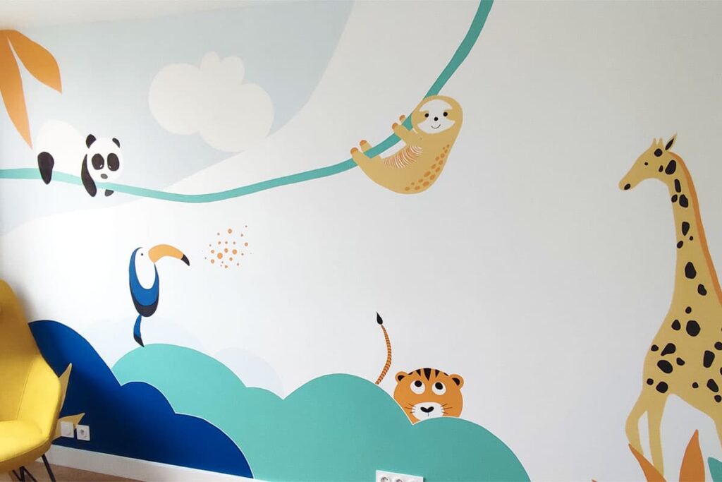 Décoration Murale pour Chambre de Bébé : une fresque murale à Paris 11ème