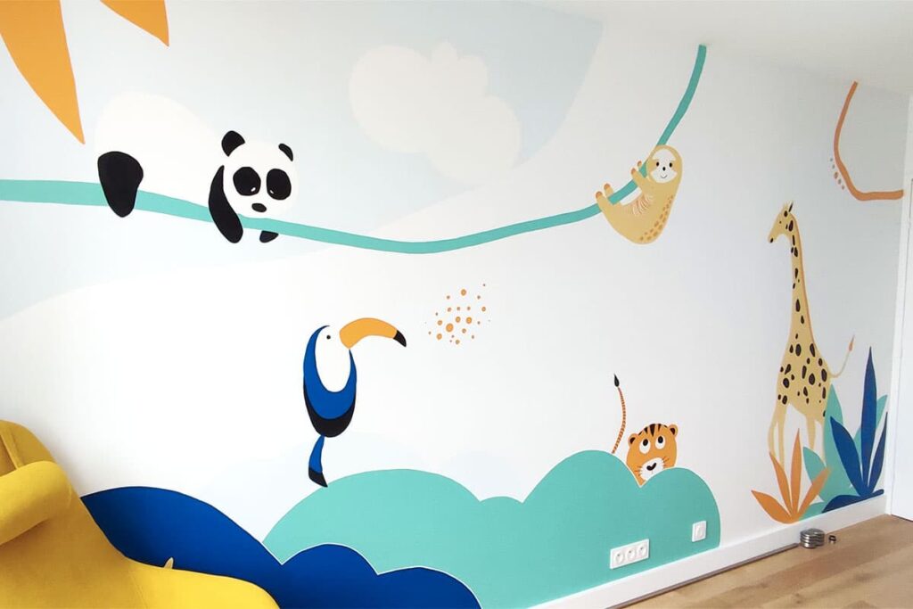 Décoration Murale pour Chambre de Bébé : une fresque murale à Paris 11ème