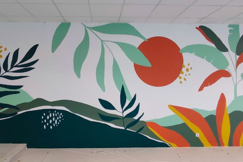 Fresque participative au lycée Théodore Monod – Le Rheu en Ille-et-Vilaine 35 - Atelier Lunaïa